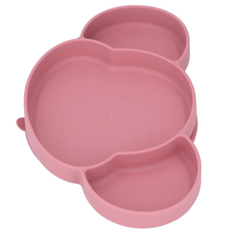 Baby Suction Plate Silicone Thick Edge Skid Resistance Cute Bear
