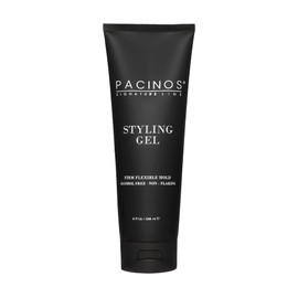 Pacinos Styling Gel - Medium Shine All Day Hold, Conditions and Moisturizes Hair while Adding Volume and Texture, No Dry Flakes or Residue, All Hair Types, 8 fl. Oz