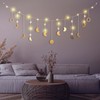Moon Phase Wall Decor with LED String Light, 13 Gold
