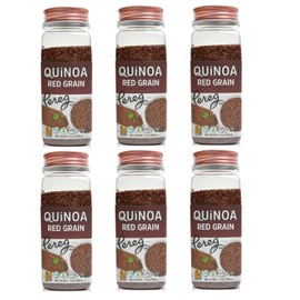 Pereg Red Grain Quinoa (12 Oz x 6 Pack) - Rich in Fibres, Proteins & Iron - Non-GMO, All Natural & Gluten-Free - Ancient Superfood Red Quinoa Grains - Vegetarian & Vegan