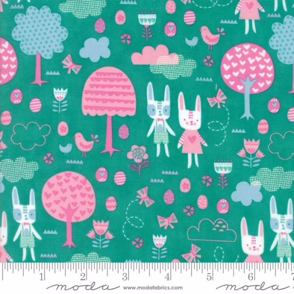 Moda By 1/2 Yard Moda Fabric Spring Bunny Fun ~