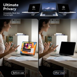 Privacy Screen Protector for MacBook Pro 14 Inch (2021-2024, M1, M2), Easy On/Off Removable Anti Spy Blue Light Glare Cover Shield, Laptop Privacy Filter for Mac Pro 14in (A2918/A2992/A2442/A2779)