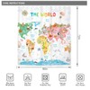 Riyidecor Kids World Map Shower Curtain for Bathroom Decor 60Wx72H