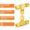 GASHER Brass Compression Pipe Fitting Connector, Tee, 10 mm x