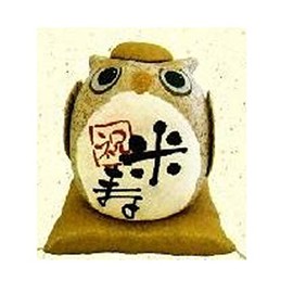 "Owl for a Celebration of Longevity Miju" Handmade Chichijiri Washi Craft Nagomi Japanese Goods