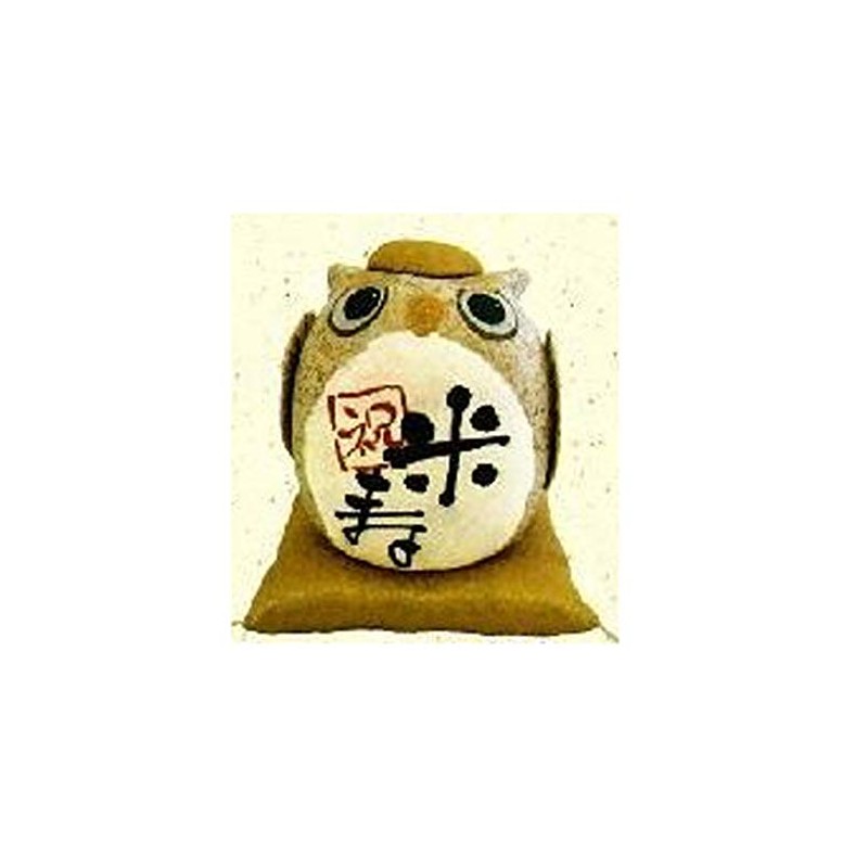 "Owl for a Celebration of Longevity Miju" Handmade Chichijiri Washi