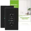GREENCYCLE 2PK GFCI Receptacle 15A with LED Indicator Indoor Outdoor