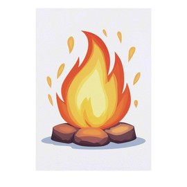 'Campfire' Temporary Tattoo - Water Resistant, Skin-Safe, Non-Toxic Transfer (TO00084619)