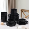 LIANYU Stoneware Dinnerware Dishes Sets for 8, 24 Piece Plates