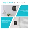 Black Self Powered Wireless Doorbell No Wiring Punching Outdoor Welcome