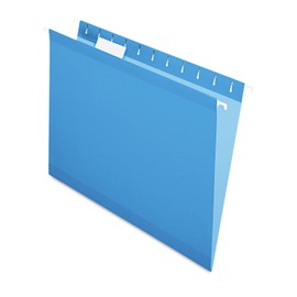Pendaflex 415215BLU Hanging Folder, 1/5 Tab Cut, Letter, 25/BX, Blue