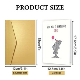 Wasise Fishing Birthday Card - Gifts for Fisherman, Funny Birthday Cards for Men, Unique Fisherman Cards with Envelope, Funny Pun Gifts with Men and Women, Humorous and Unique Fathers Day Card Design