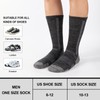 Heatuff Mens Crew Socks, 6 Pairs Cotton Boot Cushioned Socks，Moisture-Wicking