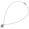Emporio Armani EA Logo Square Pendant Necklace, Metal, No Gemstone