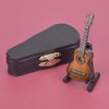 Miniature Guitar Model, 3.1 Inch Large Mini Wooden Classic Guitar