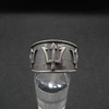 Sterling Silver Ring Band Poseidon Symbol Trident Solid Genuine Hallmarked