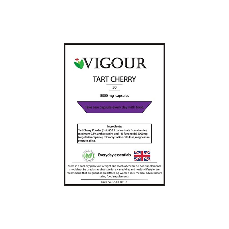 Tart Cherry - 30 High Strength 5000mg Capsules
