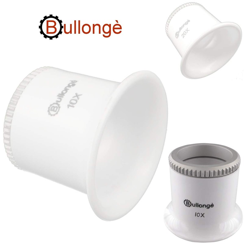 Bullongè TB Pearl-White Watchmaker's Control Magnifier for Watch Repair -