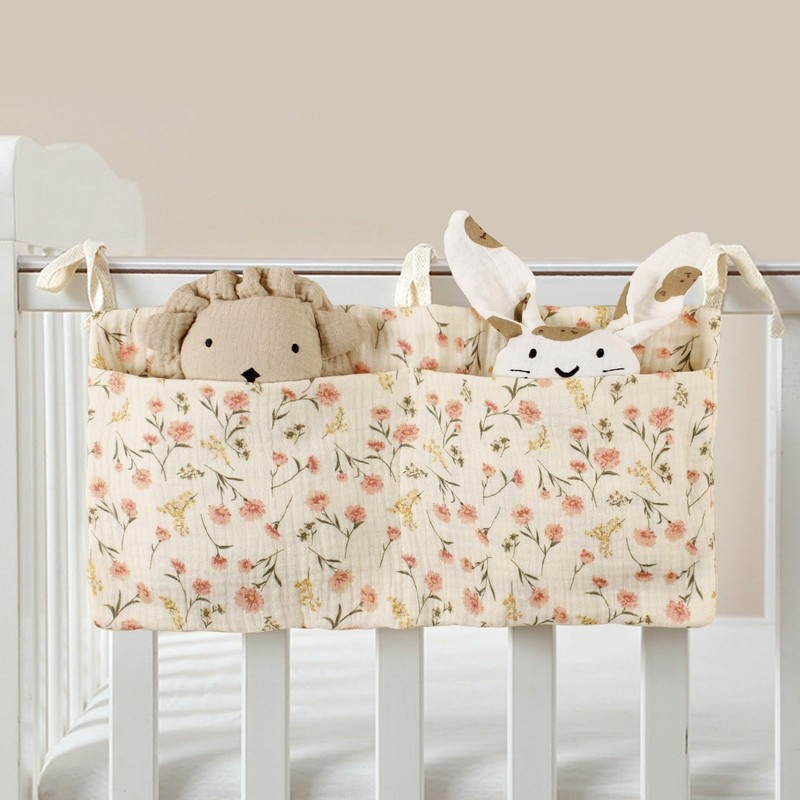 Lily Brown Cribs Storage Bag Baby Bedside Hanging Storage Bag