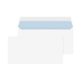 JKG® 50 x DL White ENVELOPES - Small Self Seal Wallet Envelopes PR | Letter Envelopes | A4 A5 Letters, No Window Envelopes Mail Posting Supplies | 25/50/100 DL White Mailing Envelopes [110mm x 220mm]