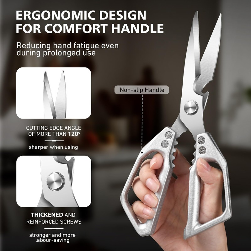 BALUCA Heavy Duty Kitchen Scissors All Purpose - Professional Stainless