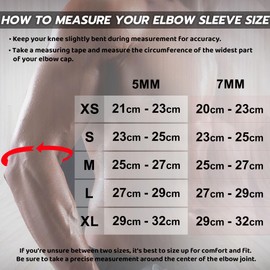 AQF Elbow Sleeves – 5mm & 7mm Neoprene Compression Support for Weightlifting, Powerlifting, Gym & Strength Training – Sold as a Pair – Unisex for Men & Women