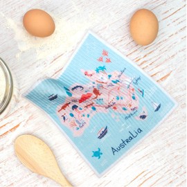 RetroKitchen Swedish Dish Sponge Cloth - Australia Map