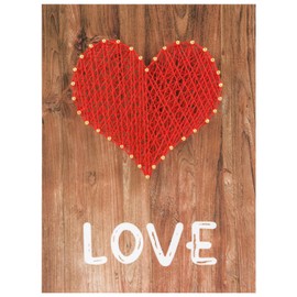 CraftMelonMelon 3D String Art Kit - Love Heart DIY Craft Set for Beginners, Adults, and Kids, for Home Romantic Decoration, Birthday, Wedding Gift, and Wall Decor(5.91 inches * 7.87 inches)