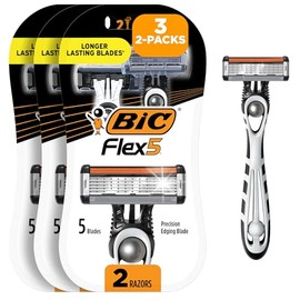 BIC Flex 5 Disposable Razor, 6 Count