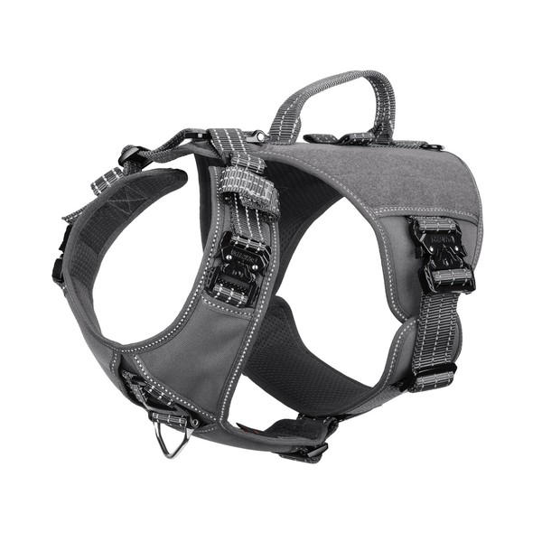 ICEFANG GN8 Tactical Dog Harness with 4X Metal Buckles for