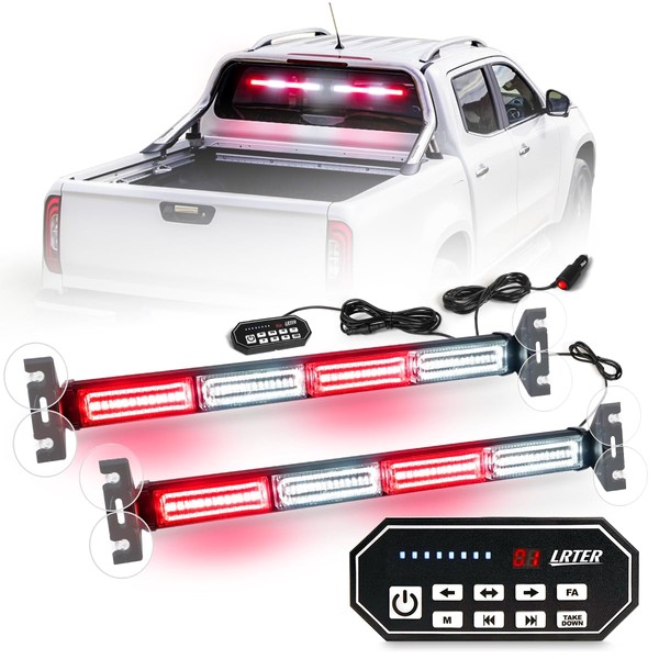 LRTER 2 in 1 Emergency Strobe Traffic Advisor Light Bar