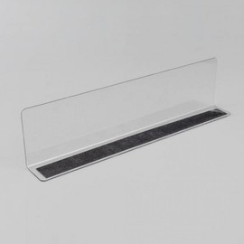 L-shaped Clear Shelf Divider (25x6cm, 1 Piece) Magnetic Type 5ea
