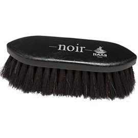Haas brush for horses Noir in black with 1.97 inches long horsehair bristles