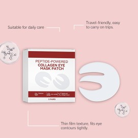 Mascarilla de colágeno profundo para el contorno de ojos con péptidos, parches de gel hidratantes y calmantes, cuidado nutritivo y reafirmante diario para combatir opacidad, la hinchazón líneas (PCS1)