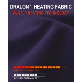 WOWENY Thermal Shirts for Women Square Neck Fleece Lined 3/4 Sleeve Tops Base Layer Soft Warm Underwear Cold Weather Blue XXL