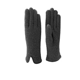 CLASSE77 - Wool Cashmere Gloves Lined with Leather Edging for Women and Craftsmanship Made in Italy, black