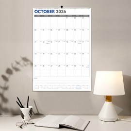 GuassLee Large Wall Calendar 2025-2027, 22"x15" Big Academic Wall Calendar 19-Month Sept. 2025 - Mar. 2027, 2026 Hanging Wall Planner with Julian Date Big Grid for Home School Office Planning