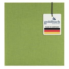 Goldbuch Summertime Trend 2 Photo Album with 100 White Pages with Protective Dividers and Linen Cover, for up to 600 Pictures, High-Quality Paper, 30 x 31 cm, light green, 25x25 cm
