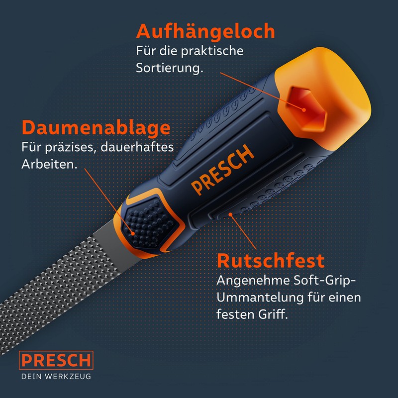 PRESCH Wood Rasp Set 3 Pieces – High Quality Wooden