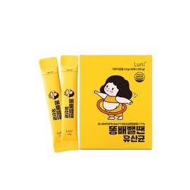 루니 똥배뺄땐 유산균 3.5g / 30포 1Box / 포스트바이오틱스 차전자피분말 쾌변 식이섬유 Luni Probiotics 3.5g / 30 Sachets 1 Box / Postbiotics Psyllium Husk Powder Digestive Fiber