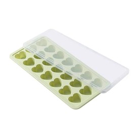 Silicone Heart Ice Cube Tray - Heart Ice Cube Tray with Lid,21 Holes Silicone Heart Shaped Ice Cube Tray,Heart Ice Mold,Heart Shaped Ice Tray Silicone,Easy to Remove,Easy to Clean,BPA Free