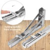 Ruidee 2Pcs Folding Shelf Brackets 250mm Metal Support Bracket Wall