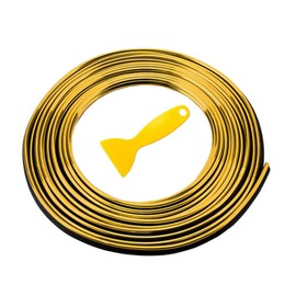 ETOPARS 5M 16.4ft Car Trim Interior Strips Gold Automotive Gap Fillers Moulding Line Decorative Filler Flexible Edge Strip Dashboard