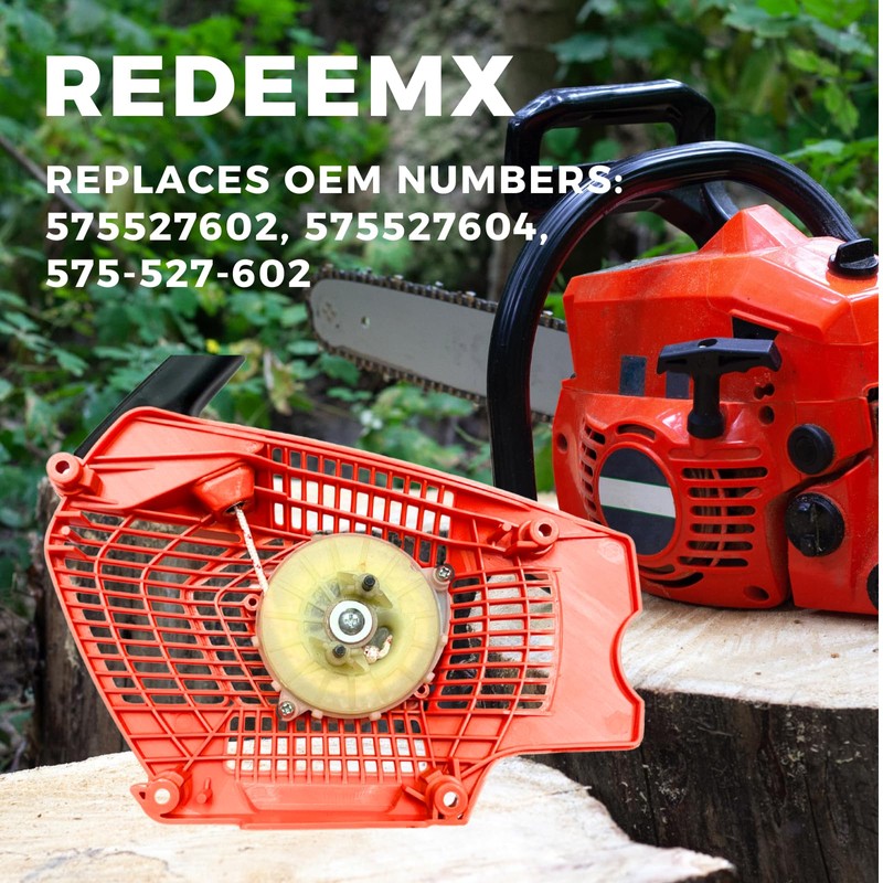 REDEEMX 575527602 Recoil Starter Pull Start Assembly Compatible with Husqvarna