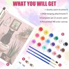 Lxmsja Cat Paint by Numbers Kit for Adults, Abstract Botanical