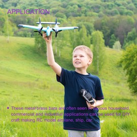 DMiotech DMiotech 10 Pack 2.2mm x 150mm Brass Rods,Solid Round Brass Rod for DIY Craft Brass Welding Rods Lathe Bar Stock for Drift Punches Shaft Model Plane Ship Car