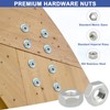 M5-0.8 Hex Nuts,100 Pcs 304 Stainless Steel Metric Nuts,Coarse Thread