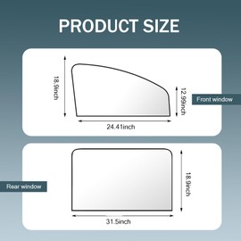 leechio 4 PCS Car Side Window Sun Shade, Car Sun and Heat Blocking Privacy Protection Window Shade, Hanging Adsorption Mounting Accessory, Universal Fit for Most Cars (Silver)