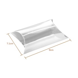 Trintion 50Pcs Pillow Gift Boxes 9x7.1x2.4cm Clear Candy Box Wedding Party Favor Gift Boxes for Wedding Birthday Party