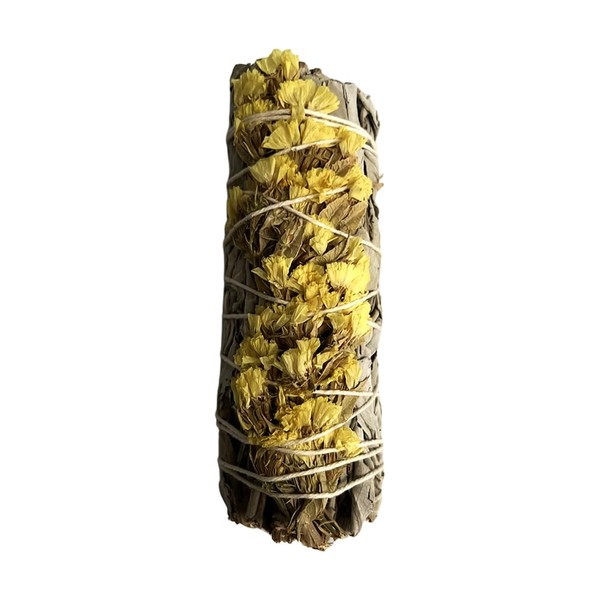 Sage Smudge Stick 4" (White Sage and Yellow Sinuata 4")